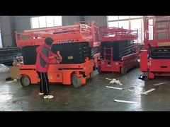 Elevación de tijeras autopropulsada de 12 metros con motor eléctrico con tamaño de plataforma de 2,27m x 1,12m